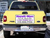 Truck tailgate magnetic sign